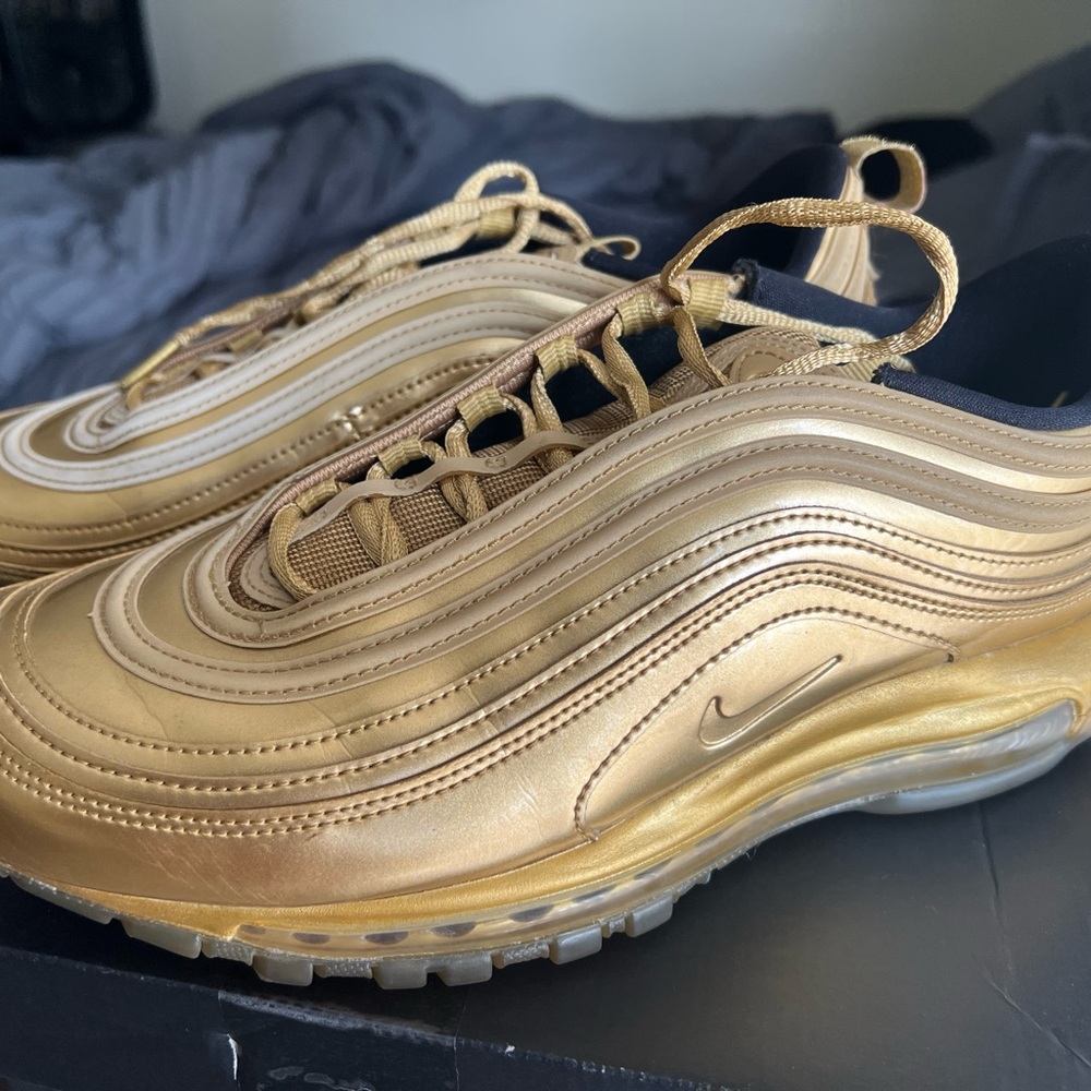 Nike Men's Metallic Gold Air Max 97 Sneakers